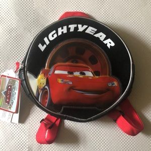 Backpack Disney Pixar Cars new 10” round  adjustable straps zipper polyester